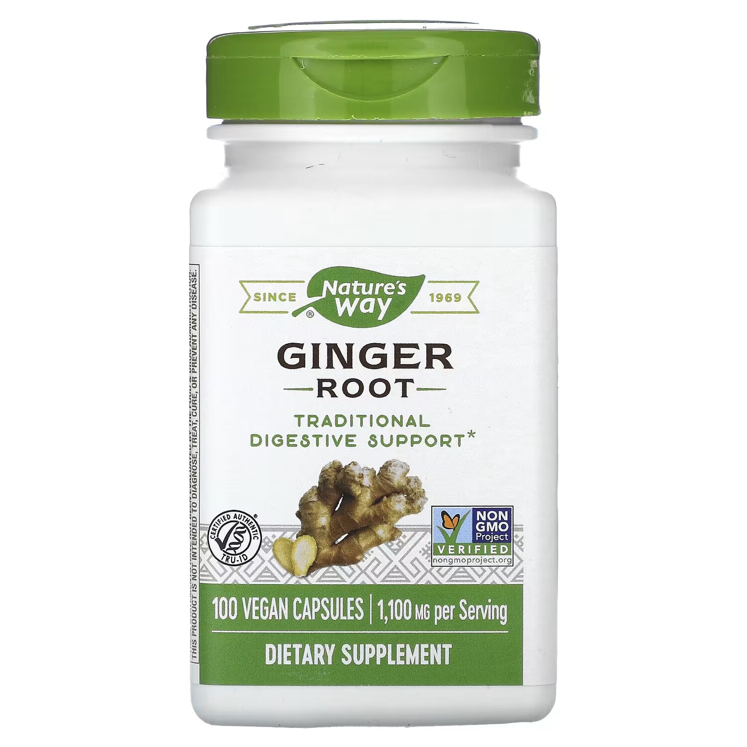 

Корень имбиря Nature's Way 550 мг, 100 капсул