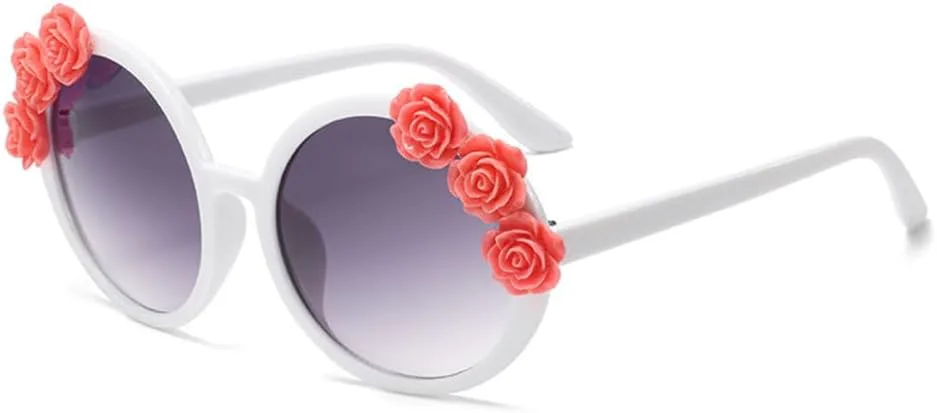 

Роскошные женские солнцезащитные очки Pearl, винтажные круглые солнцезащитные очки с цветочным рисунком, женские панк-очки, защита от ультрафиолета UV400 WQFFQWK, 1