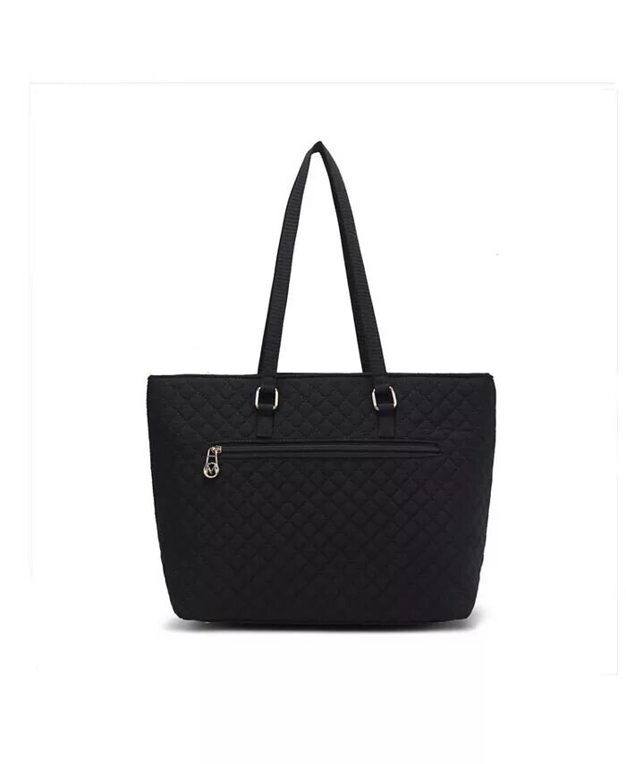 

Однотонная стеганая хлопковая большая сумка Hallie от Mia K Mkf Collection, черный