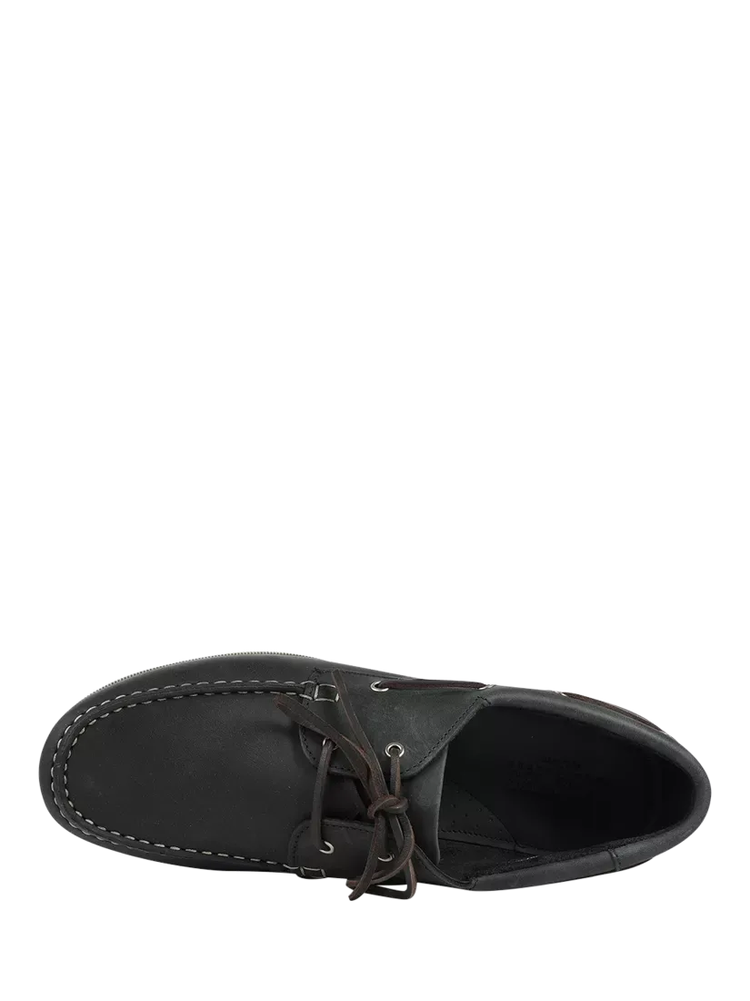Кожаные лодочные туфли Parsons с широкой колодкой Jones Bootmaker, Navy — фото 4