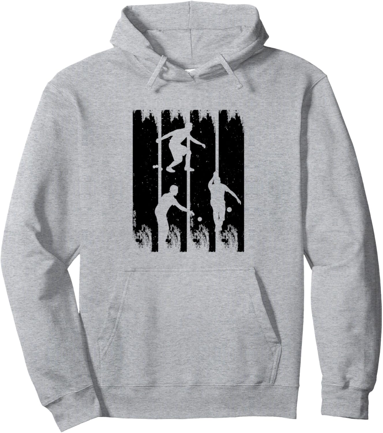 

Ретро-толстовка с изображением игрока в бочче и силуэтом игрока в бочче Bocce Ball Player Boccia Player, серый