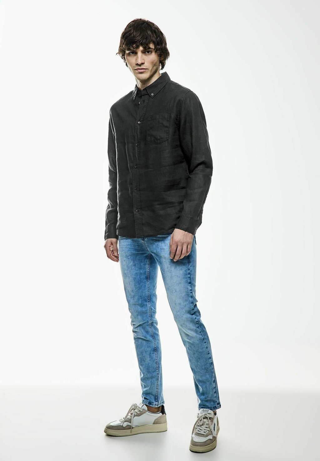 

Рубашка Leinenhemd Street One MEN, черный