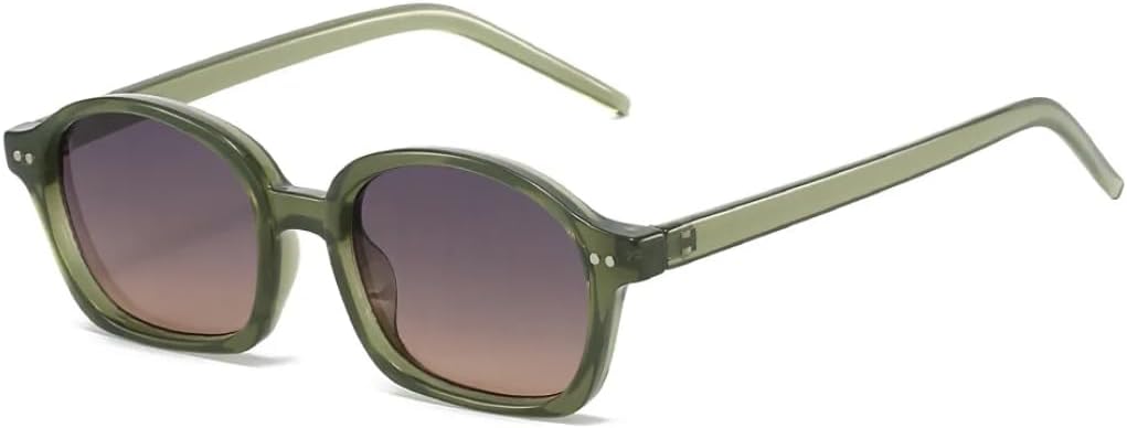 

Модные маленькие овальные солнцезащитные очки желейного цвета для женщин, защита от УФ-излучения UV400, модные оранжевые градиентные очки для мужчин в стиле панк с заклепками UUPTTPL, Green Gray Pink