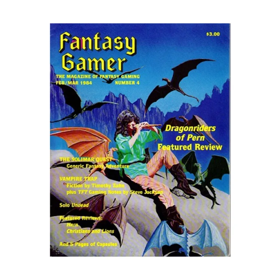 

Журнал #4 "Dragonriders of Pern, Solo Undead Solimar Quest", Fantasy Gamer Magazine