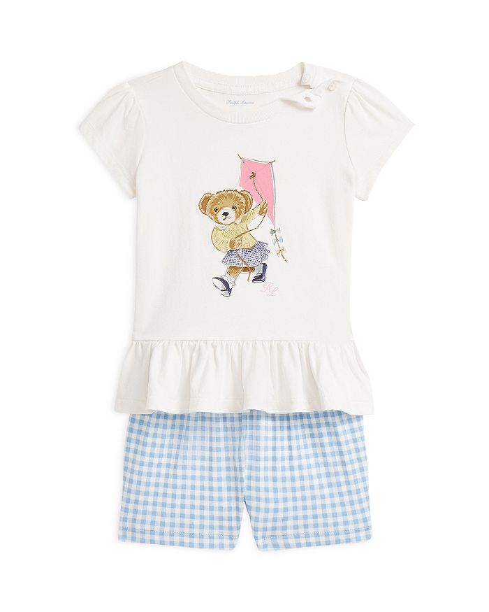 

Комплект из футболки и шаровар Polo Bear для девочек из хлопка - для малышей Ralph Lauren, синий