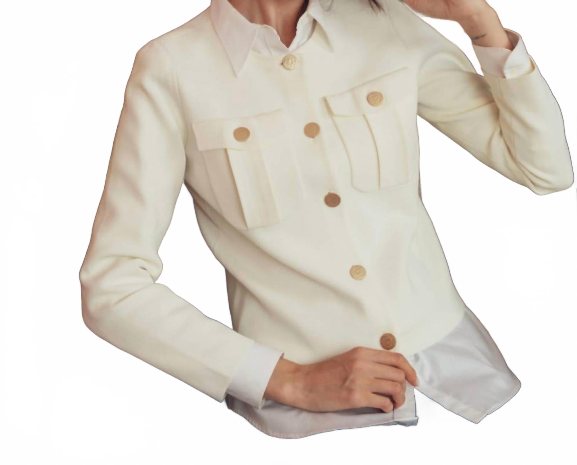 

Айви вязаный жакет в кремовом цвете Esteem Couture