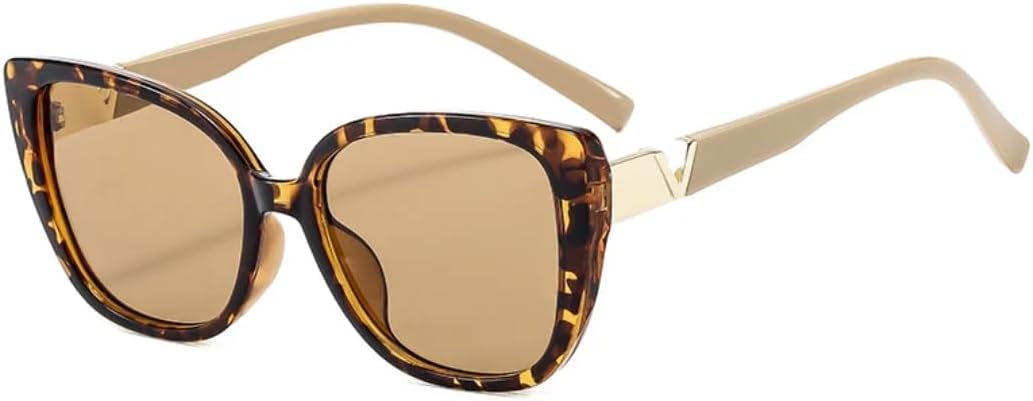 

Ретро-сексуальные солнцезащитные очки в большой оправе «кошачий глаз» для женщин и мужчин, для активного отдыха на природе, летних путешествий, с защитой от УФ-излучения UV400 TVTBBVV, Khaki Tea