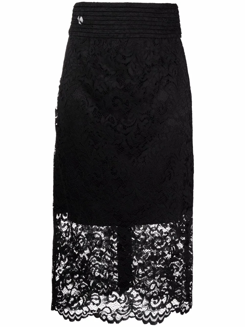 

Кружевная юбка миди Philipp Plein, черный