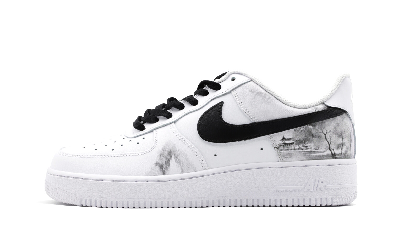 

Кроссовки Nike Air Force 1 Skateboarding Shoes Women's Low-top White/black, белый/черный