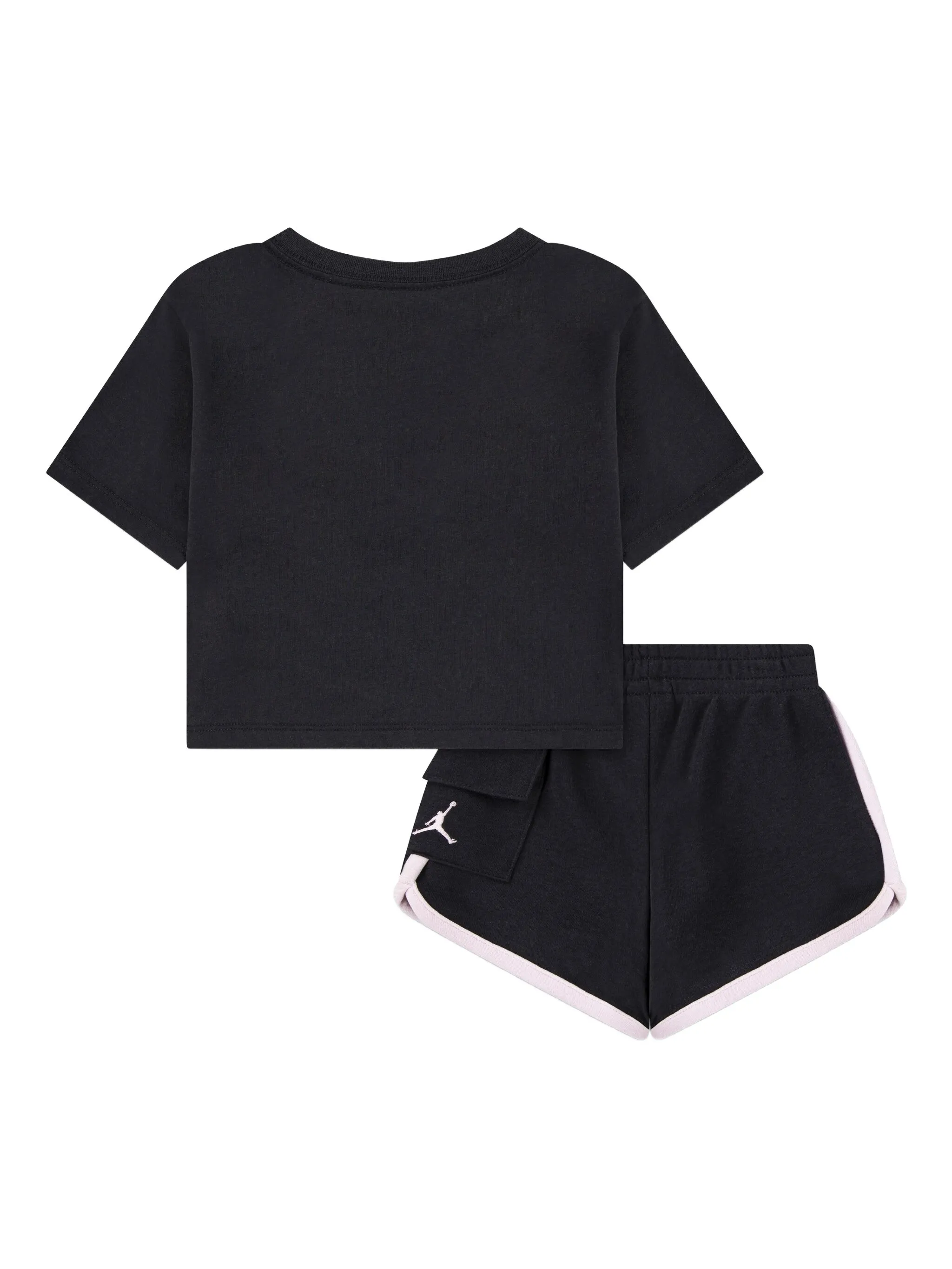 

Комплект из футболки и шортов с логотипом Jordan Kids, черный