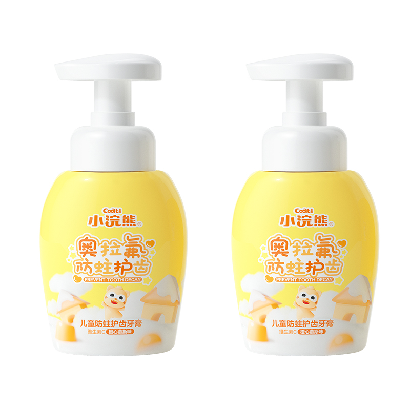 

Oraflou укрепляющая зубы детская зубная паста против кариеса с кнопкой, 120 г Coati, 橙心慕斯味120g*2瓶