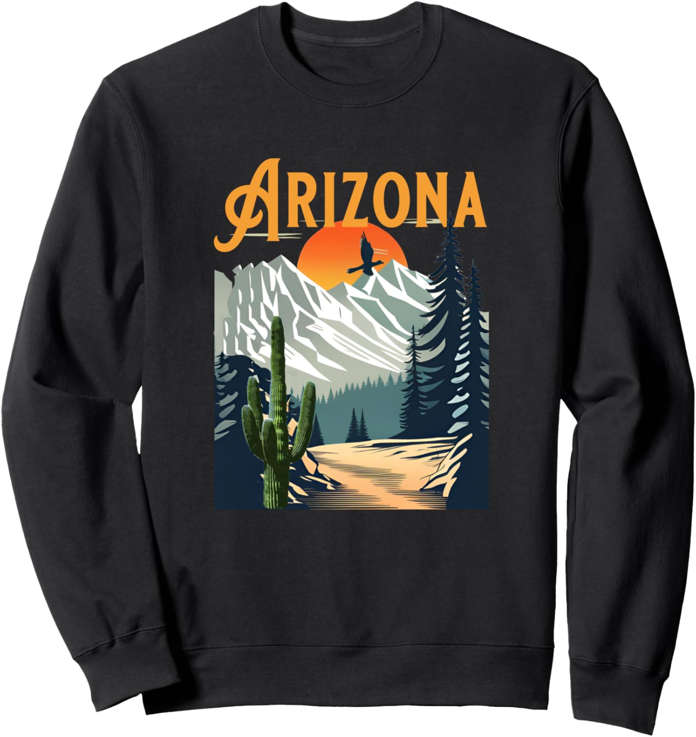 

Винтажная сувенирная походная толстовка из Аризоны Arizona Hiking Clothes Co., черный