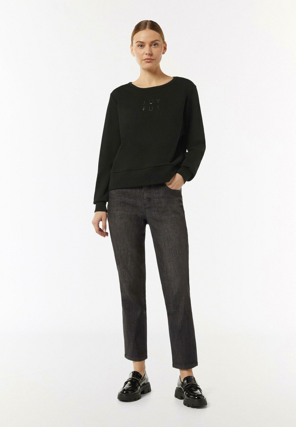 

Толстовка MIT FRONT-PRINT UND comma casual identity, черный