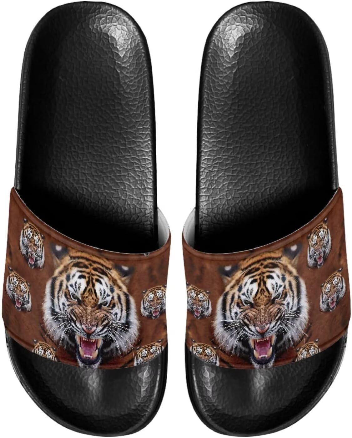 

Сланцы для мужчин с нескользящей подошвой, открытый носок, легкие в уходе, комфортная посадка, для пляжа и повседневной ходьбы Ocwfudsx, Tiger