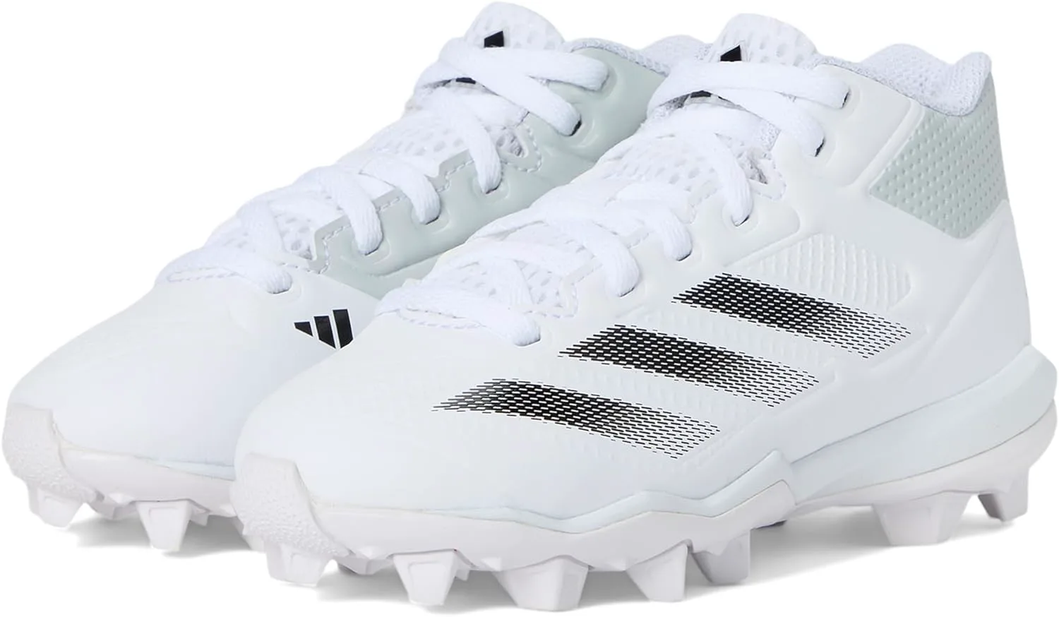 Бейсбольные кроссовки Adidas Adizero Impact для мальчиков (малыши/маленькие дети/старшие дети), белый/черный/светло-серый — фото 2