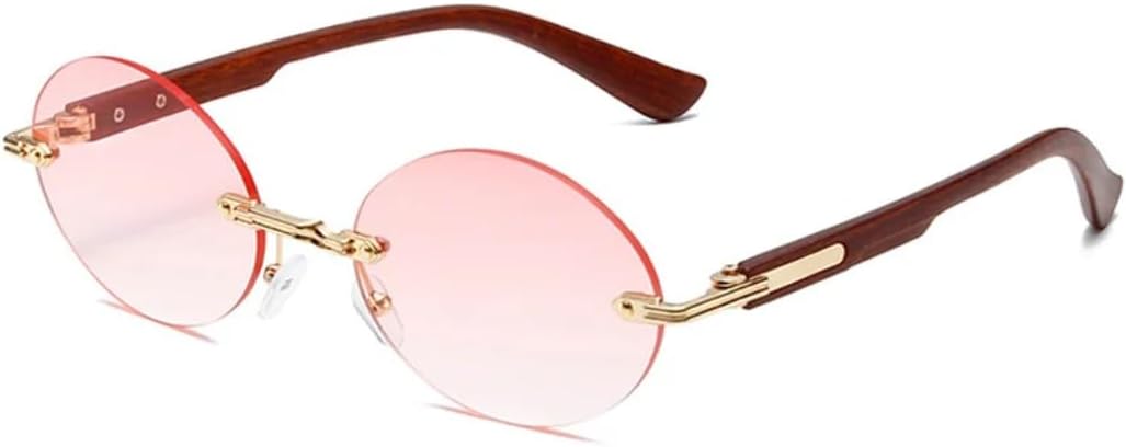 

Солнцезащитные очки с защитой UV400 | Овальные прозрачные линзы цвета океана | для женщин и мужчин, для занятий спортом на открытом воздухе и вождения DSVIGF, Gold-pink