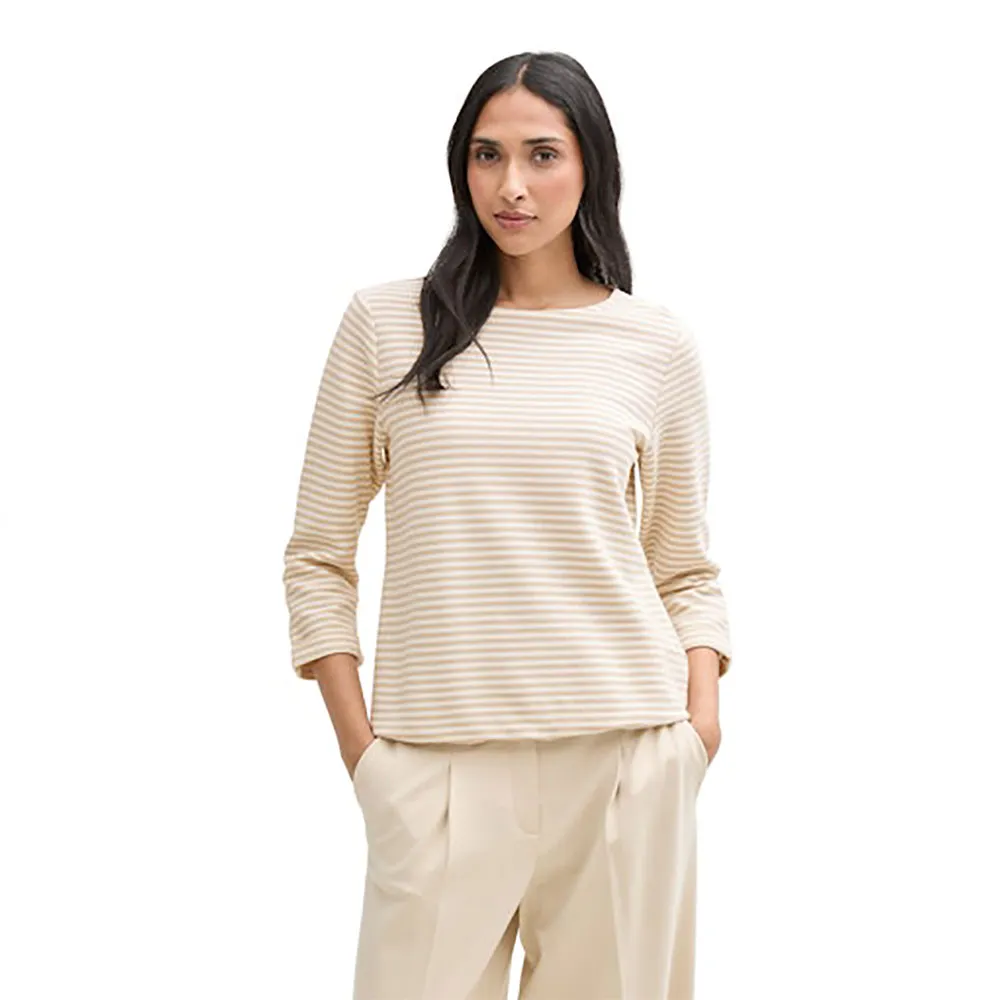 

Футболка Tom Tailor Structured 3/4 sleeve, бежевый