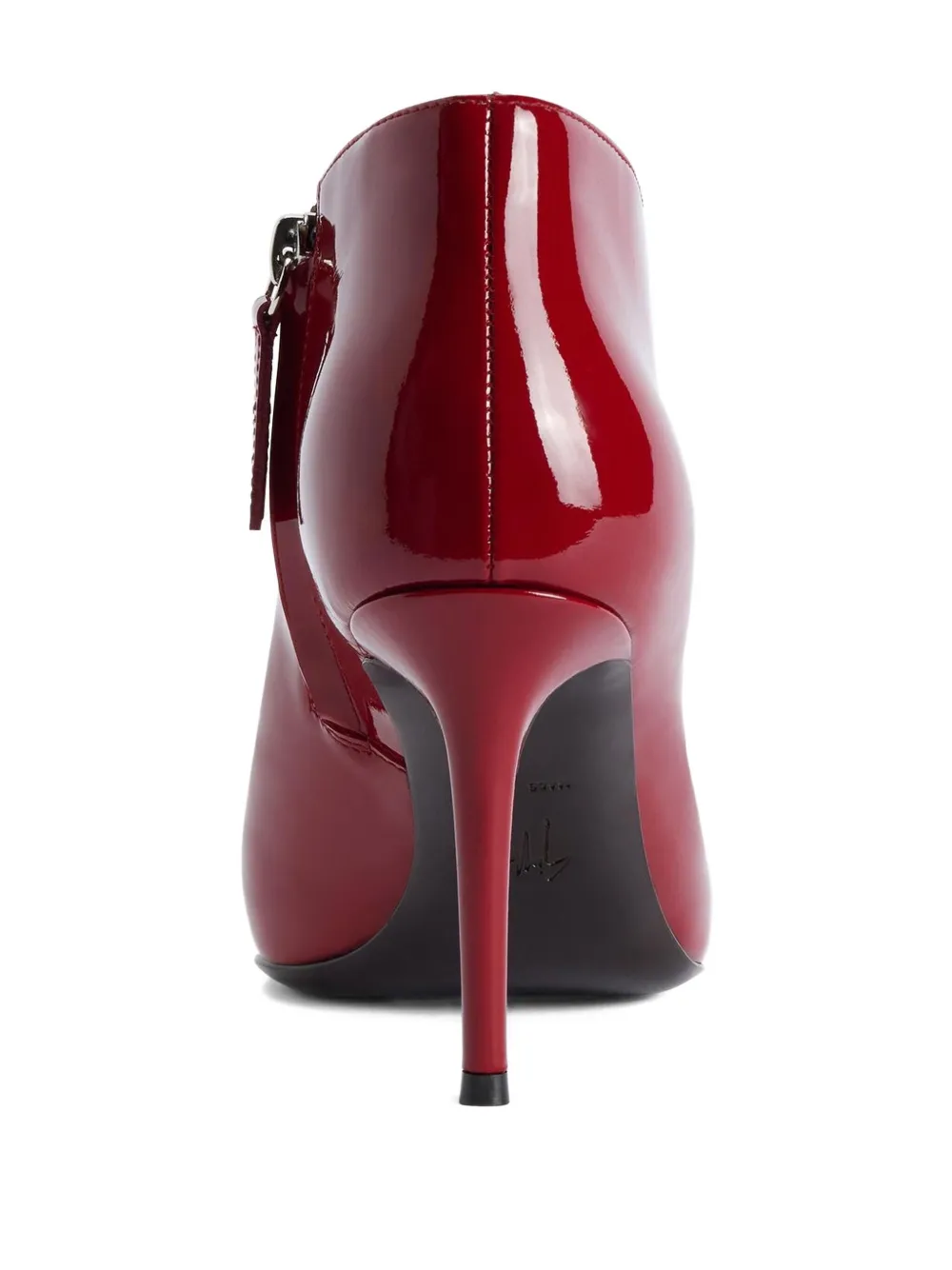Лакированные ботинки с заостренным носком Giuseppe Zanotti, красный — фото 2