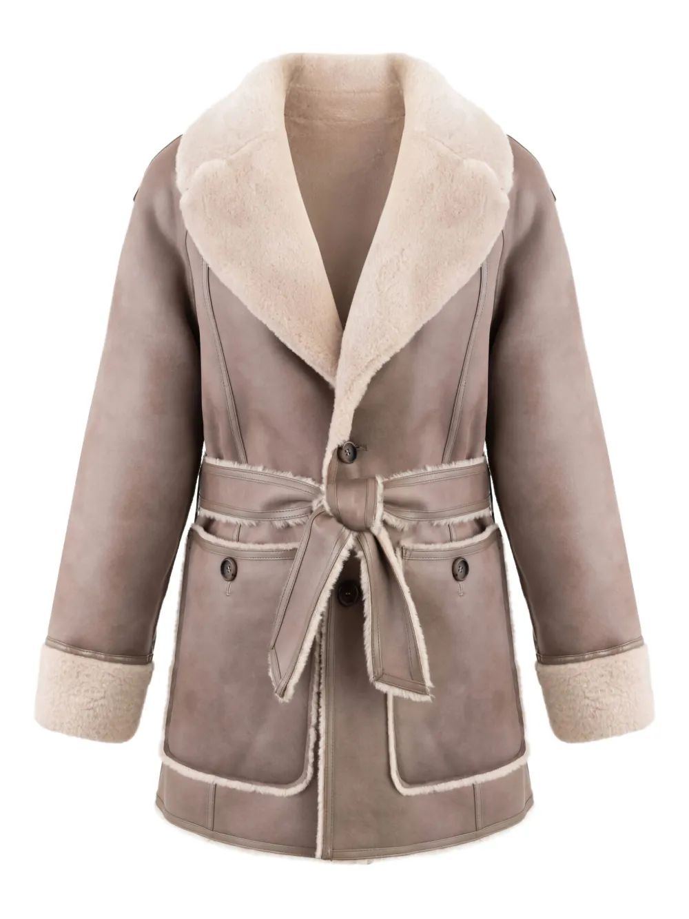 

Двусторонняя куртка с поясом Urbancode, серый