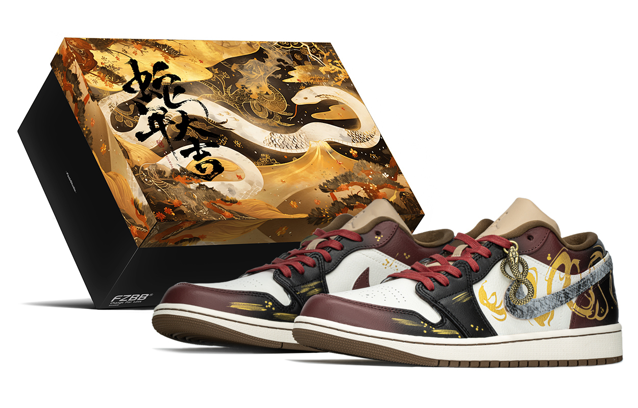 

Jordan Кроссовки Air 1 Vintage Basketball Shoes мужские низкие Red/Gold