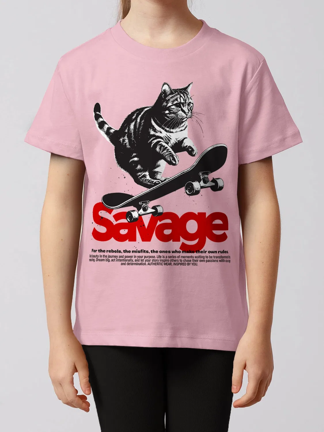 Футболка детская, Wat? Apparel, розовый
