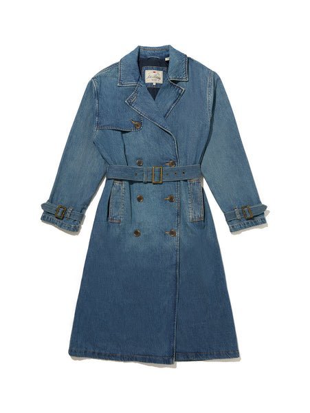 Длинное тренч Levi's, Dark Indigo - Flat Finish — фото 3