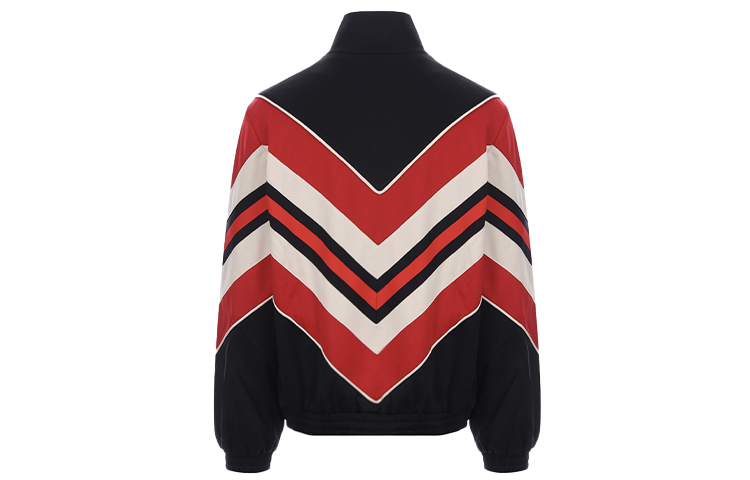 GUCCI Шеврон джерси куртка для бега, Black Red — фото 4