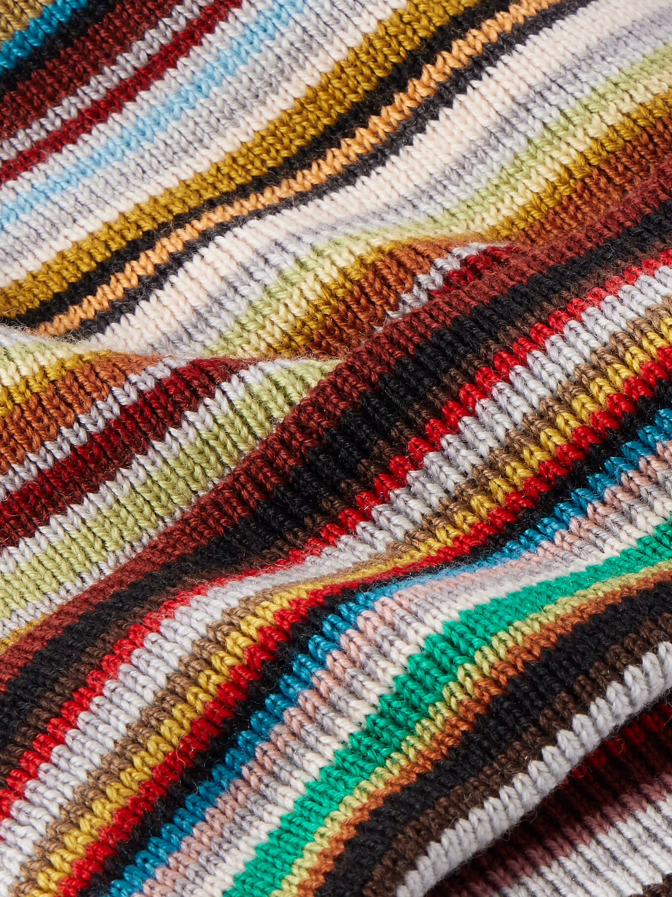 

Шерстяная шапка-бини в полоску PAUL SMITH, мультиколор