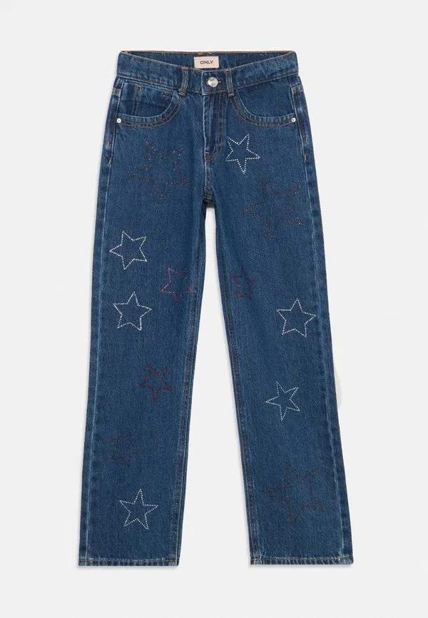 Kogcarly папа прямые джинсы прямые штанины Only Girls, Medium Blue Denim — фото 3