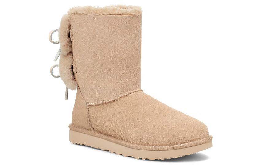 Сапоги короткие UGG с двойным бантом, светло-коричневый — фото 3