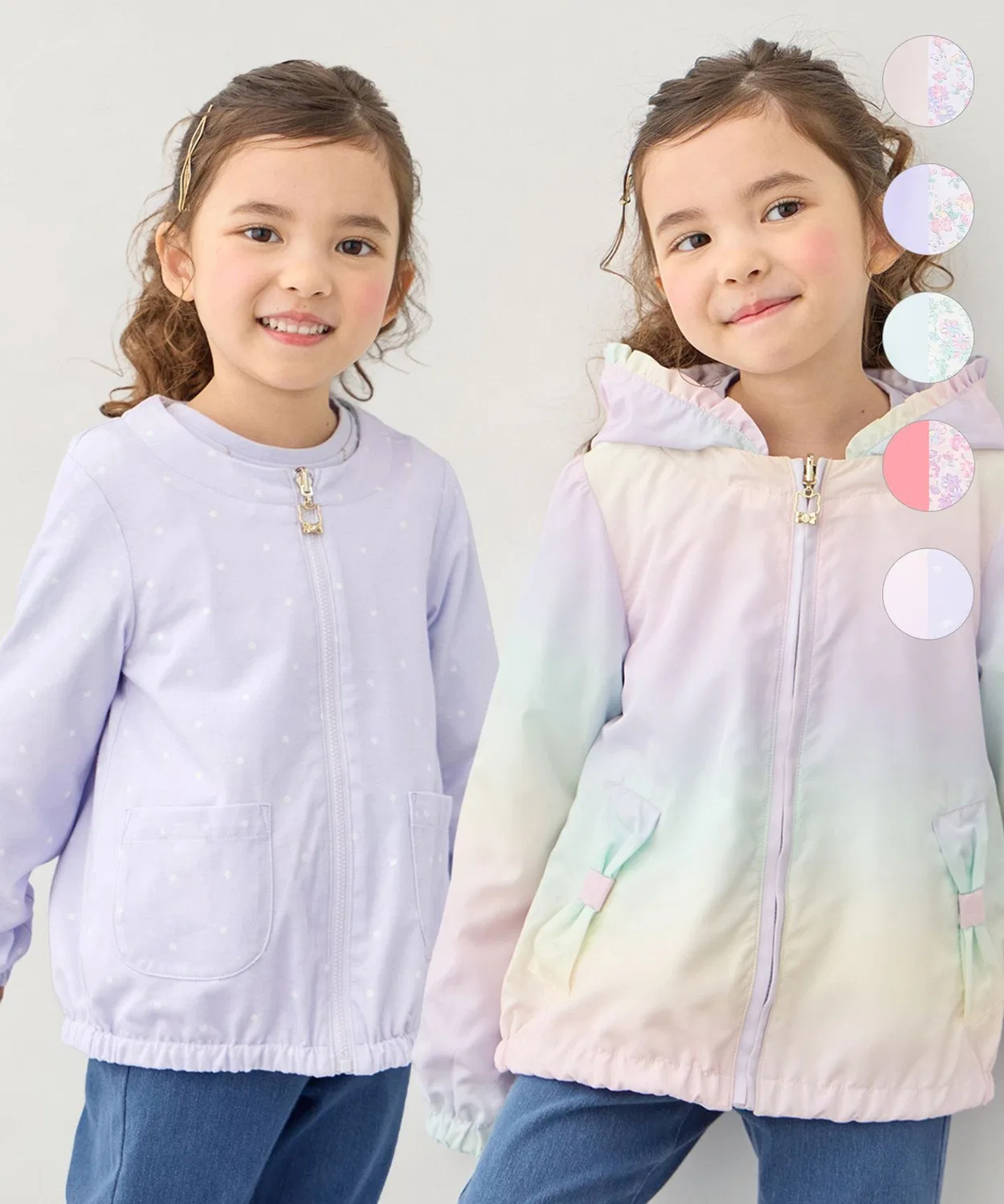 Куртка-бомбер детская реверсивная ANY KIDS, с капюшоном, водоотталкивающая, цвет сиреневый