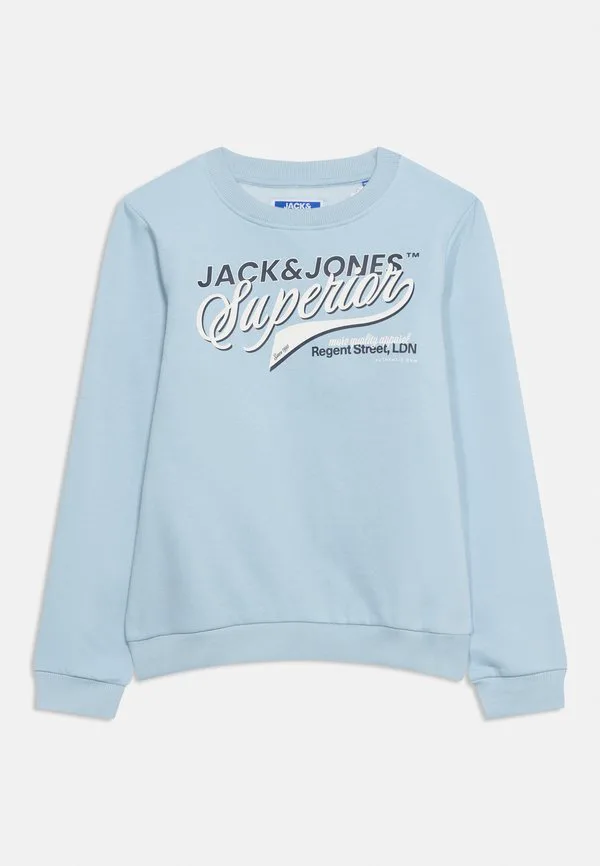 Толстовка с круглым вырезом jjelogo Jack & Jones Junior, Celestial Blue — фото 3