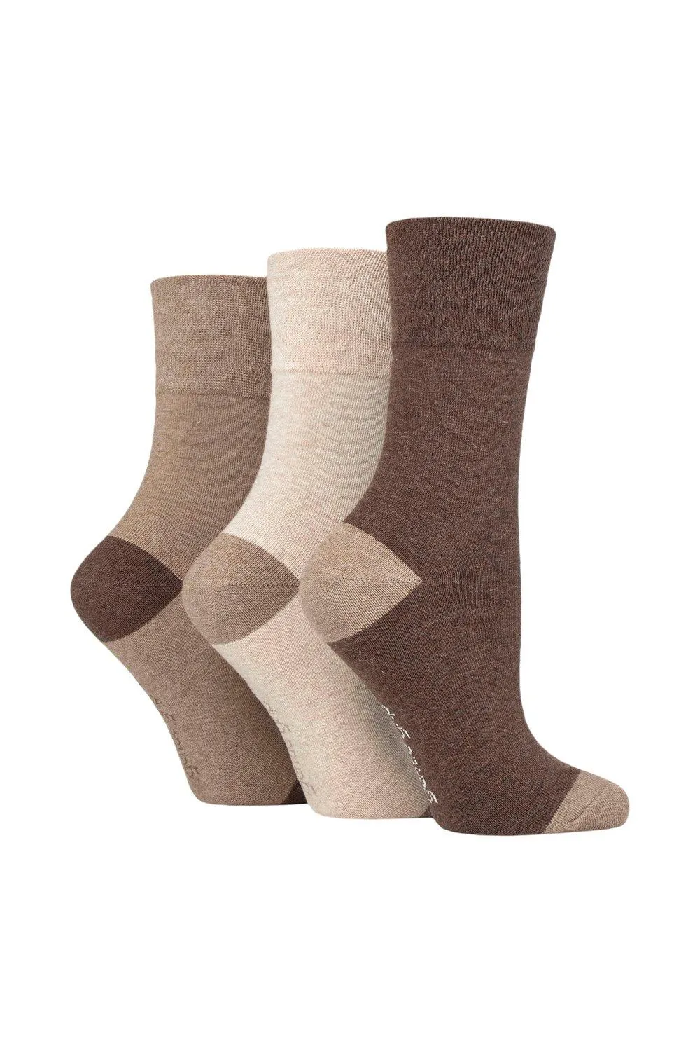 

3 пары носков с рисунком и полосками SOCKSHOP Gentle Grip, бежевый