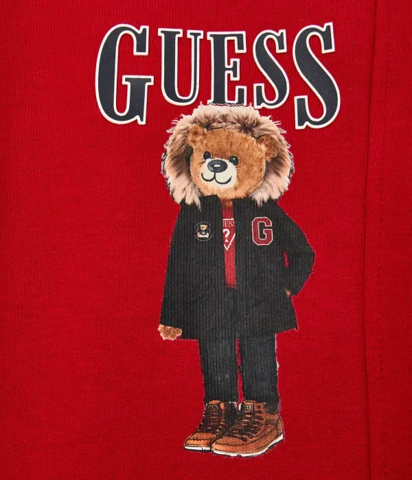 Спортивные штаны из французской махровой ткани regular fit Guess, красный — фото 3