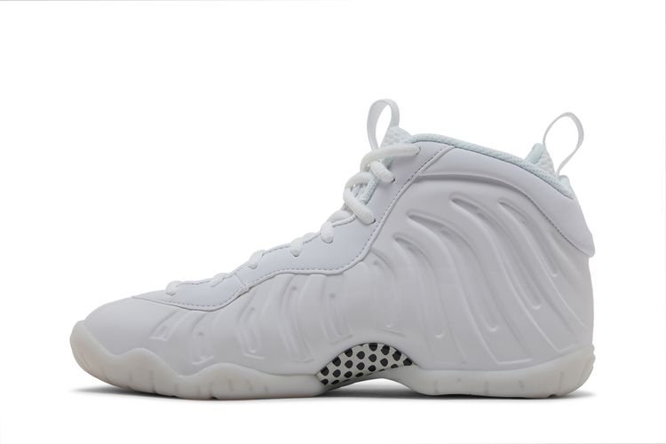 Кроссовки Nike Little Posite One GS 'Triple White', белый — фото 3