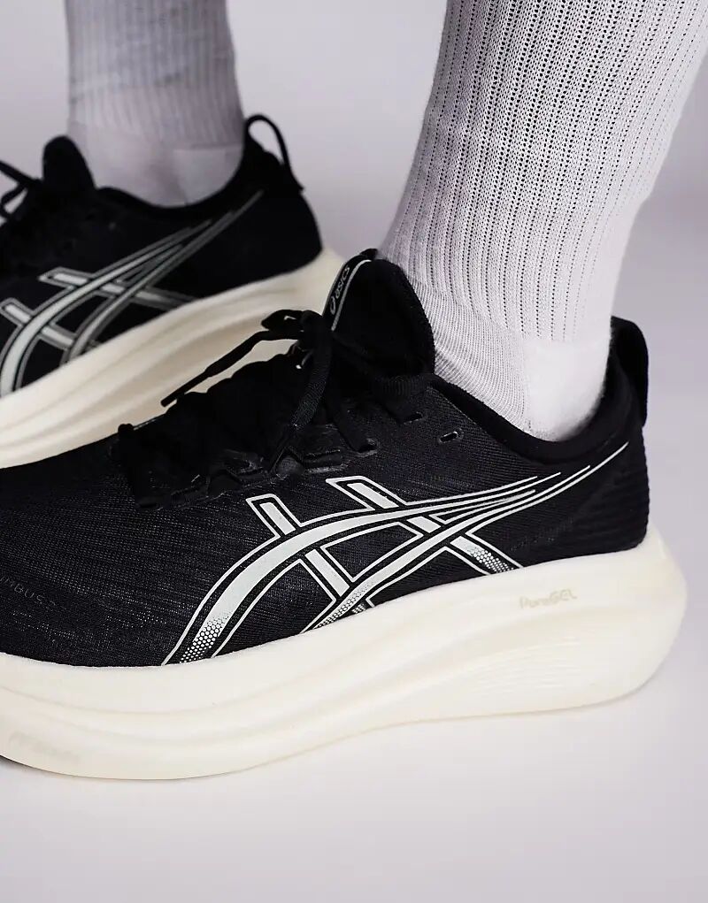 Кроссовки для бега Asics Gel-Nimbus 27 в черно-белом цвете — фото 3