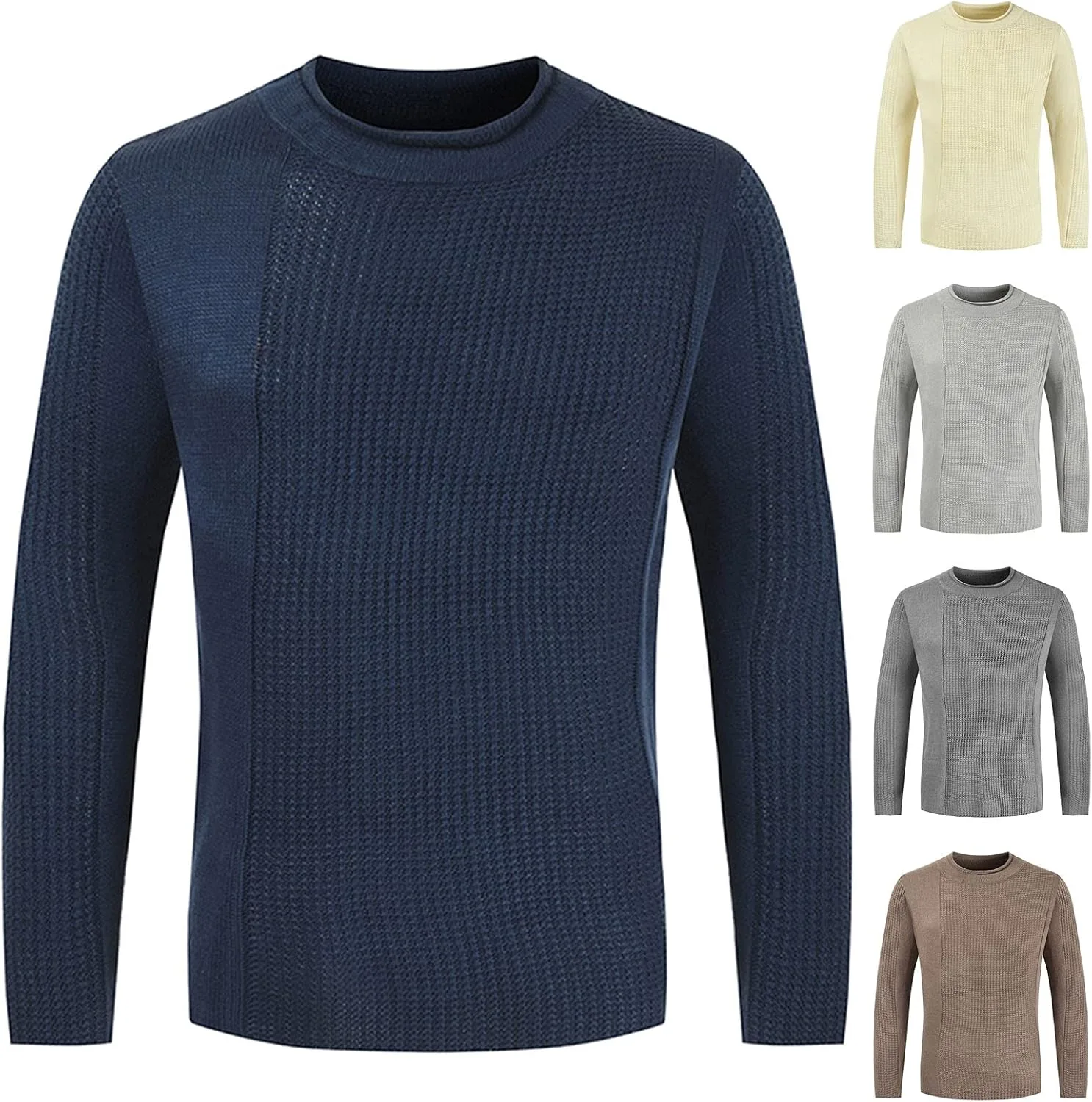 

Мужской свитер Slim Fit с легкой косой вязкой tuduoms