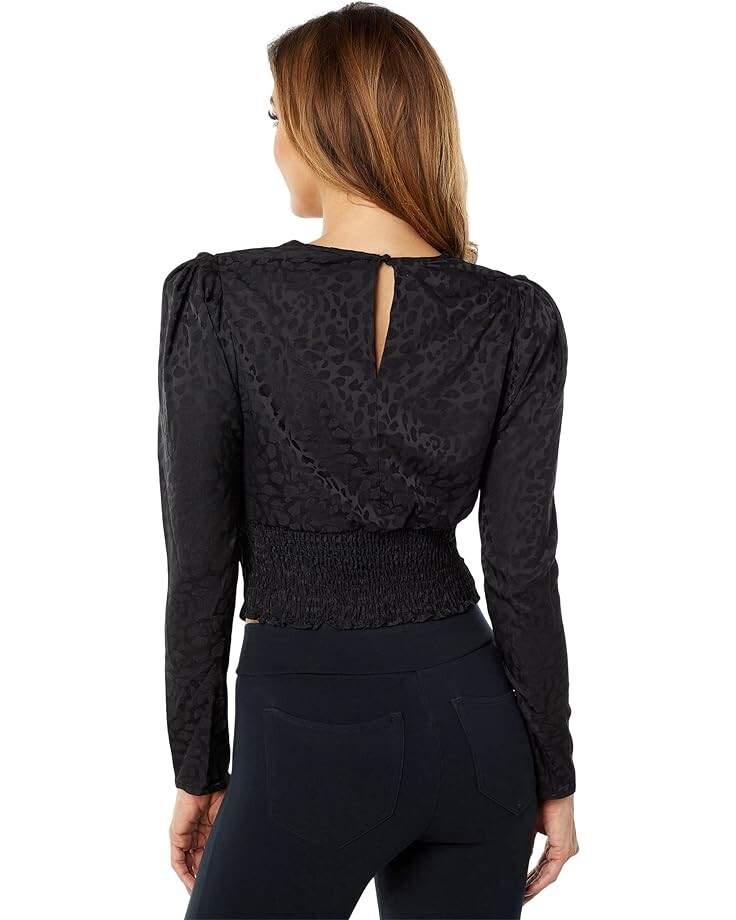 

Топ WAYF I'm Blushing Long Sleeve Top, цвет Black Leopard