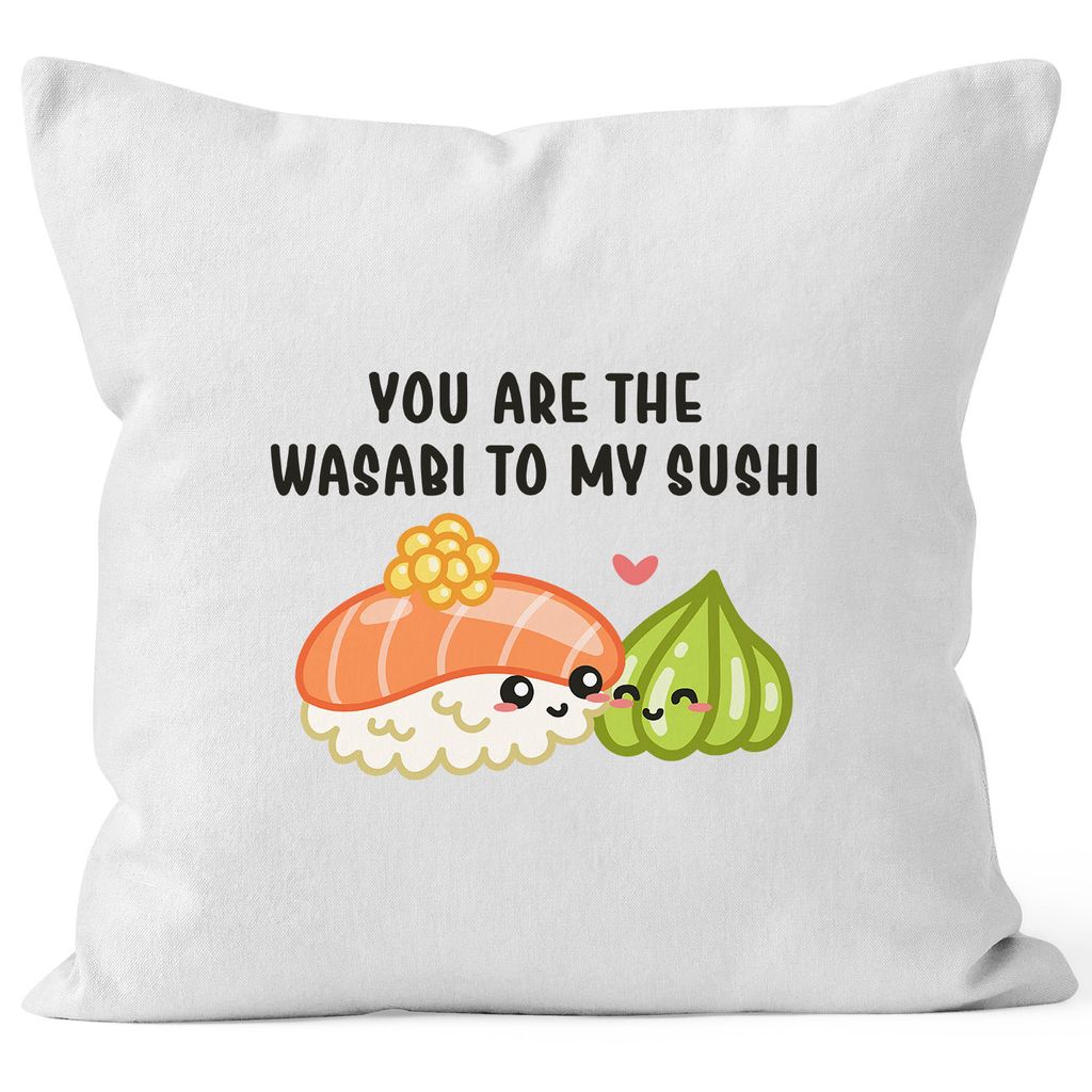 

Чехол на подушку You are the Wasabi to my Sushi, подарок ко Дню святого Валентина, чехол для подушки, декоративная подушка, хлопок MoonWorks, белый, унисейз