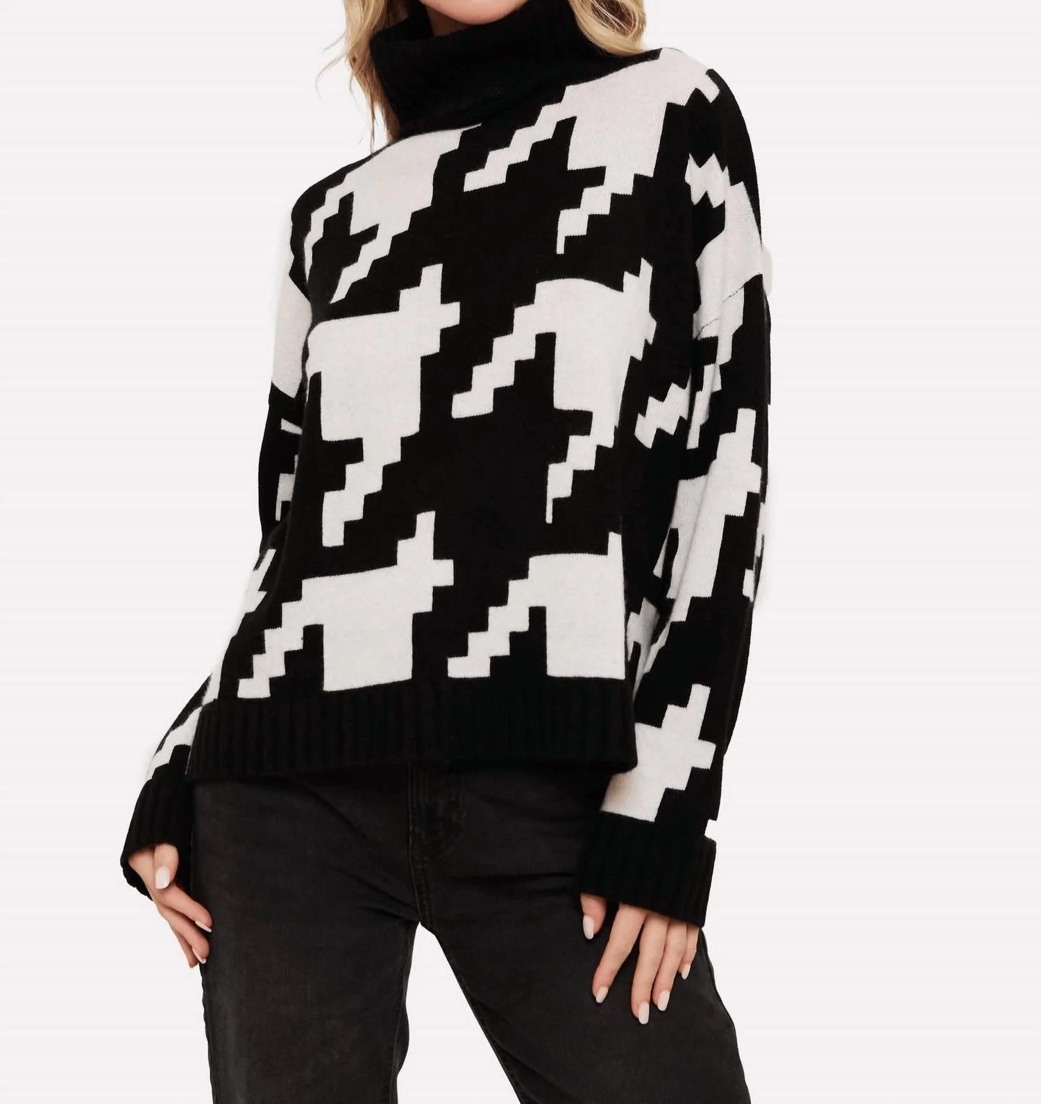 

Водолазка Hayley Hound в черном/белом цвете Brodie Cashmere