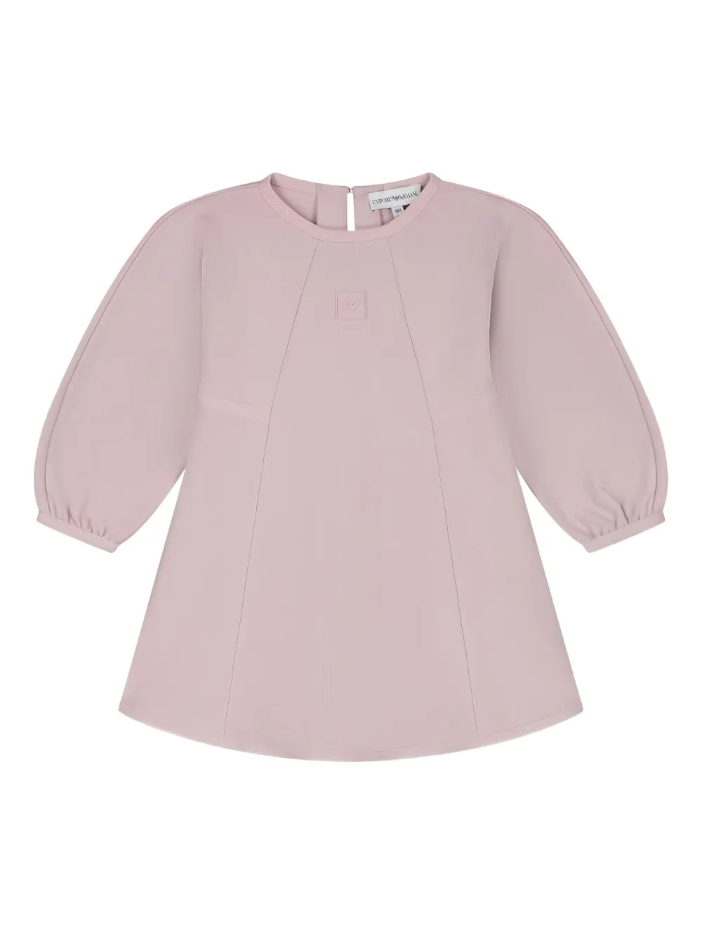 

Платье с панелями и пышными рукавами Emporio Armani Kids, розовый