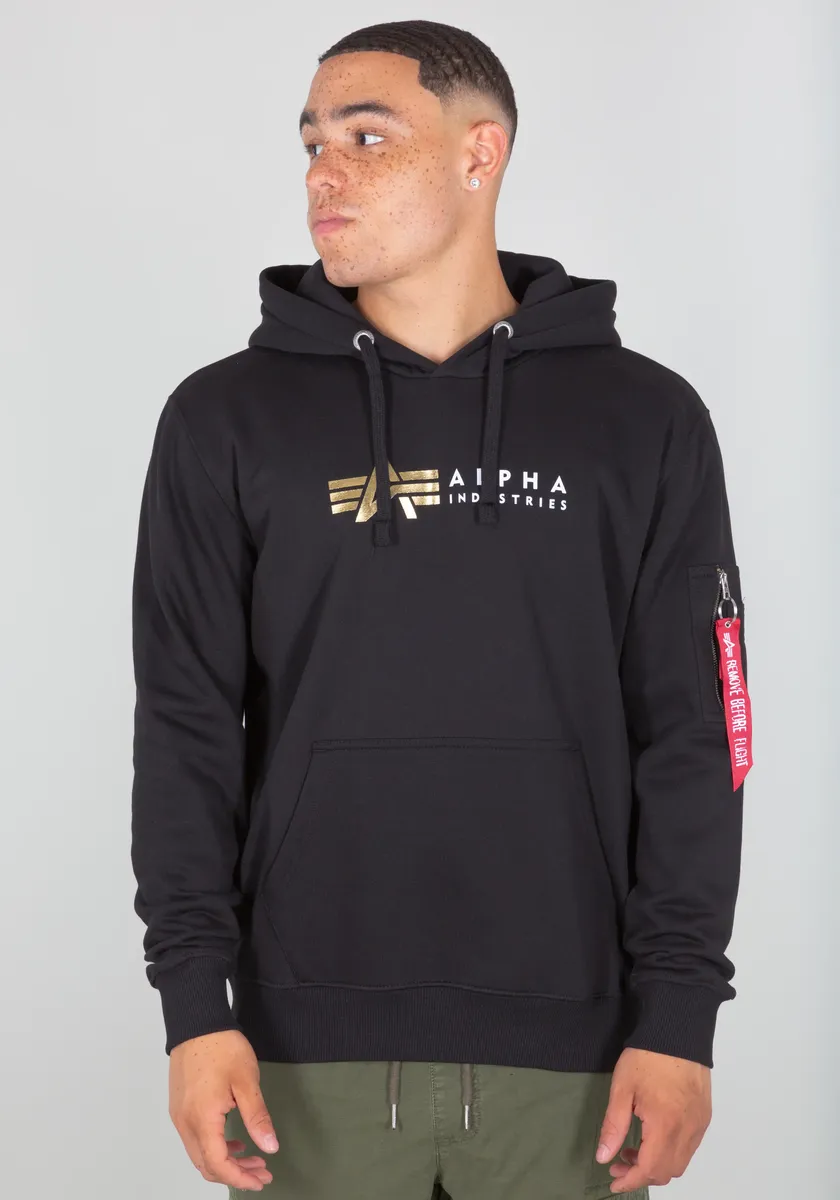 

Толстовка Alpha Industries " Alpha Industries Мужчины - Толстовки Alpha Label Hoody с принтом из фольги ", черный