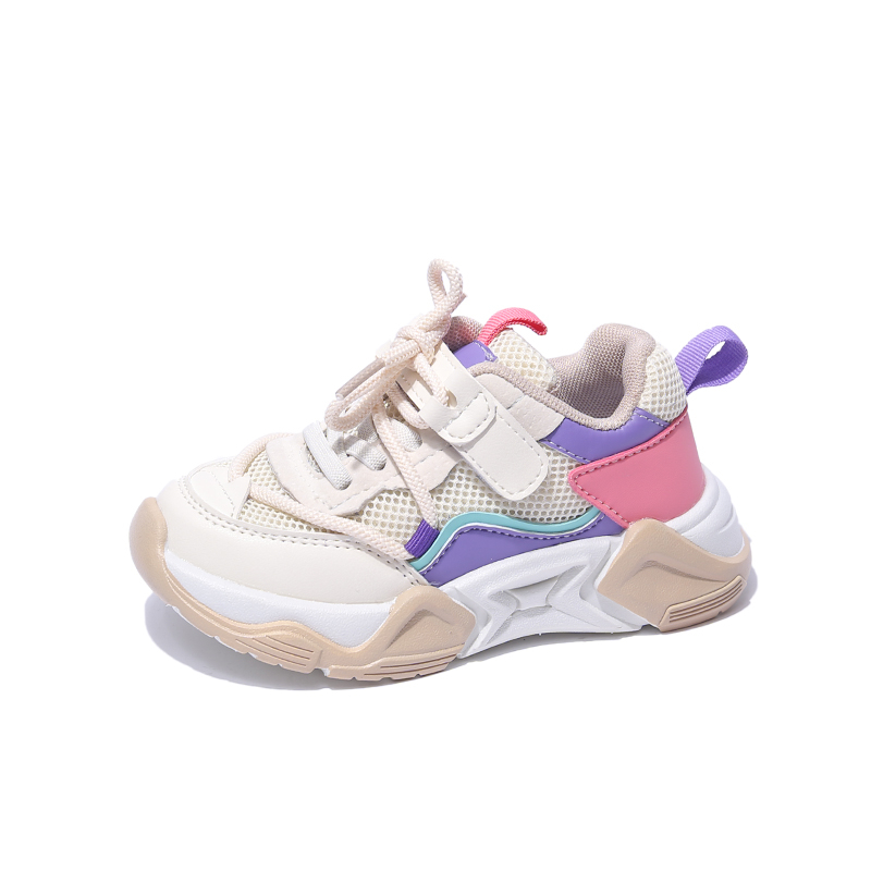 

Износостойкие дышащие низкие повседневные кроссовки для детей SHIBU, бежевый