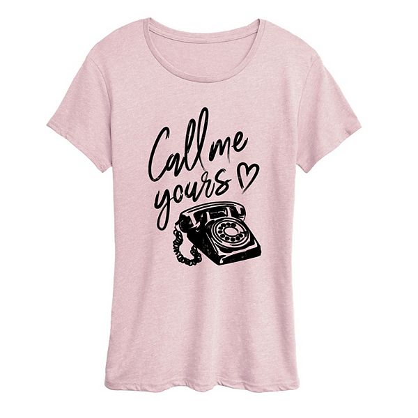 

Футболка с принтом Women's call me yours Licensed Character, Heather Pink
