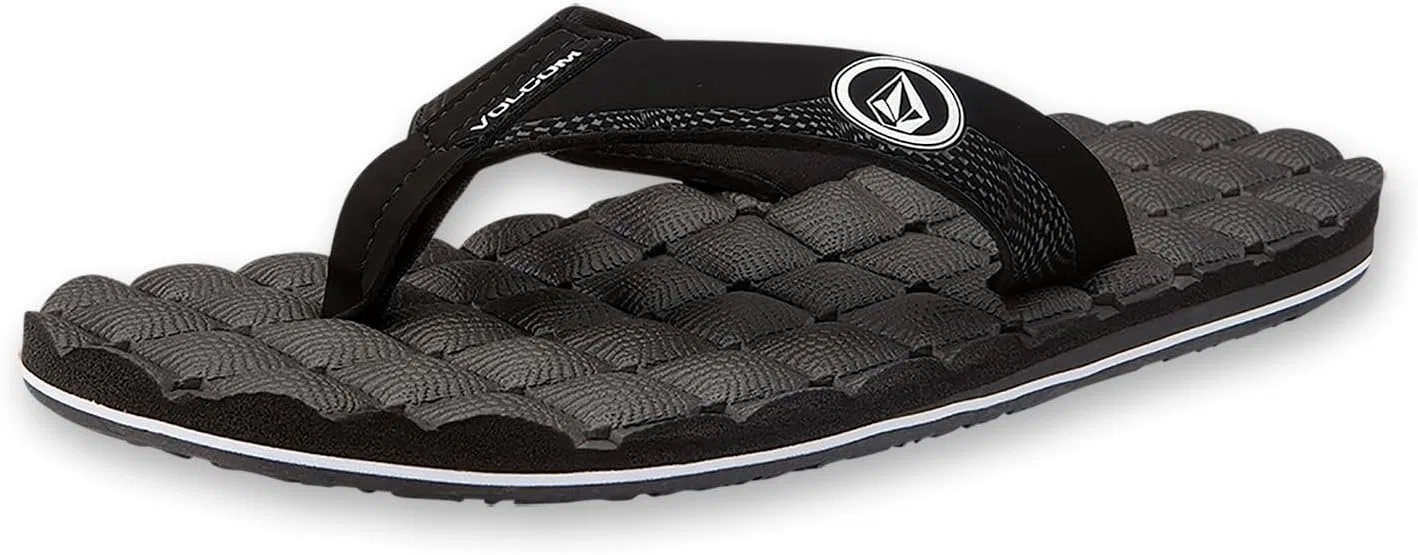 Мужские сандалии Volcom Recliner SNDL с разделителем пальцев ног, Black — фото 3