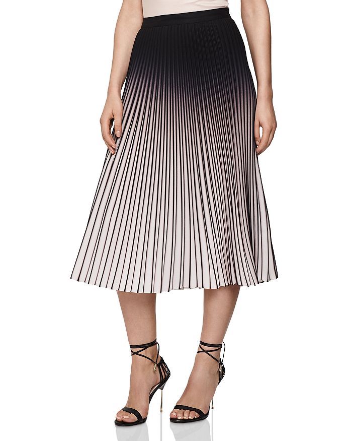 

Юбка плиссированная Marlie с эффектом омбре REISS, черный