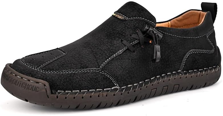 

Мужские повседневные лоферы Легкие прогулочные туфли Нескользящие обувь Удобные модные оксфорды Asifn, черный