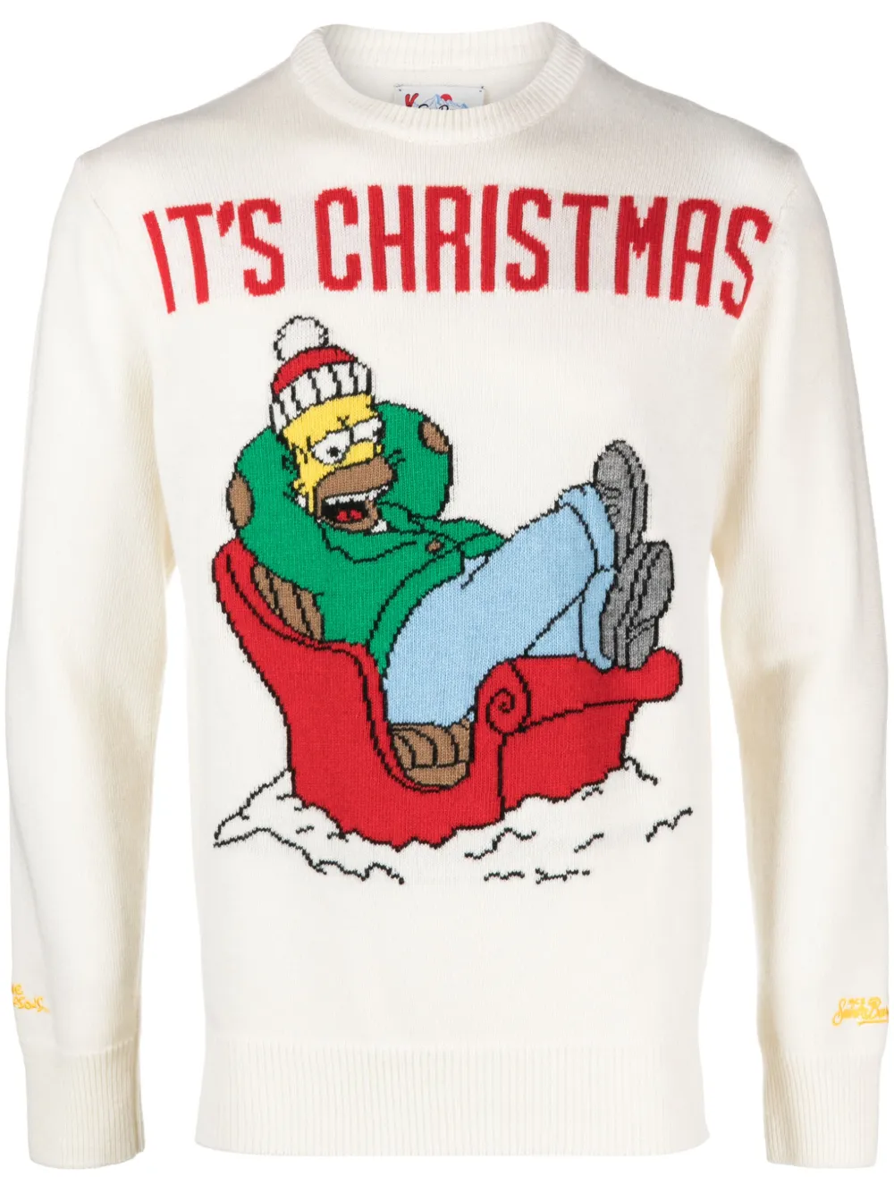 

Джемпер Homer Relax 10 вязки интарсия MC2 SAINT BARTH, белый