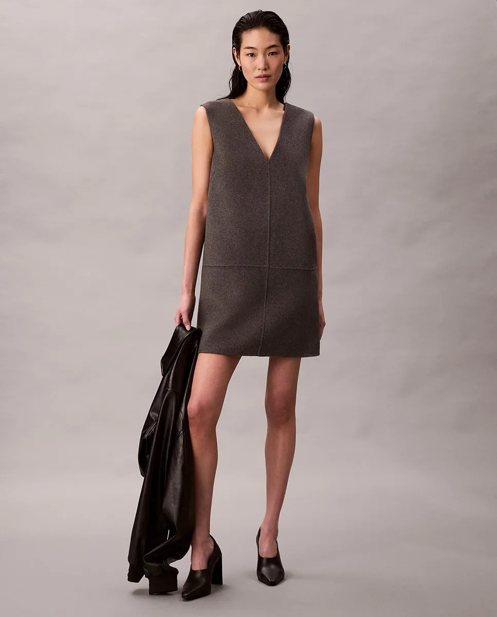 

Короткое платье с двухсторонней отделкой Calvin Klein, черный