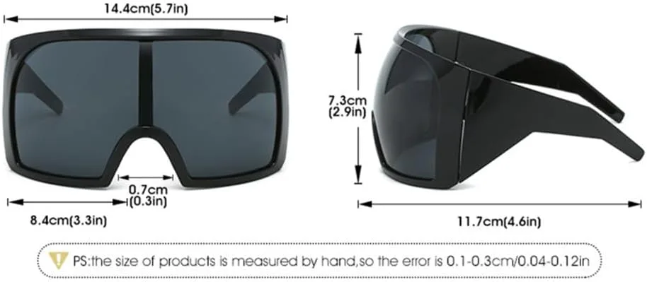 

Панк-солнцезащитные очки большого размера для женщин и мужчин, женские солнцезащитные очки для активного отдыха и спорта, защита от ультрафиолета UV400 HDUBFY, 7